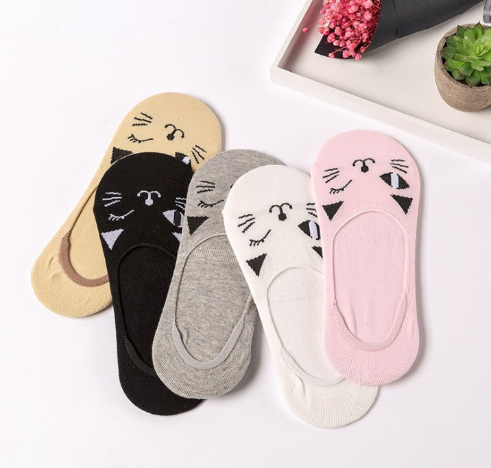 Warm Comfortable Cotton Girl Women Ankle Socks Female Bottom Invisible Color Girl Boy