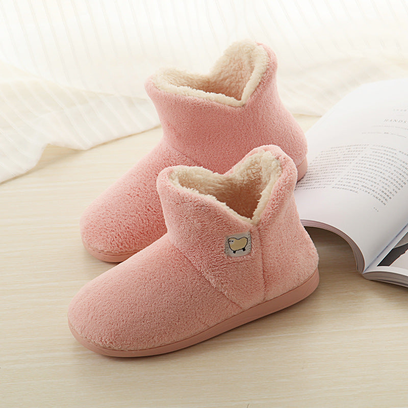 Thicken indoor warmth couple autumn and winter confinement shoes