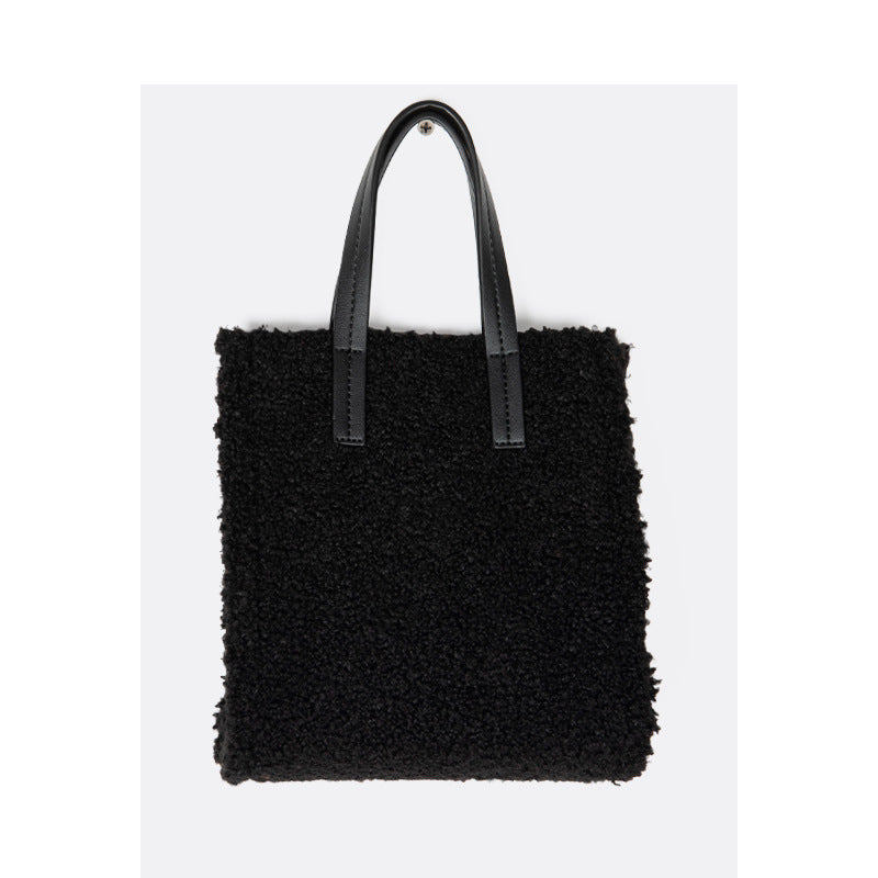 Ladies Shoulder Bag Portable Lamb Hair Bag Women