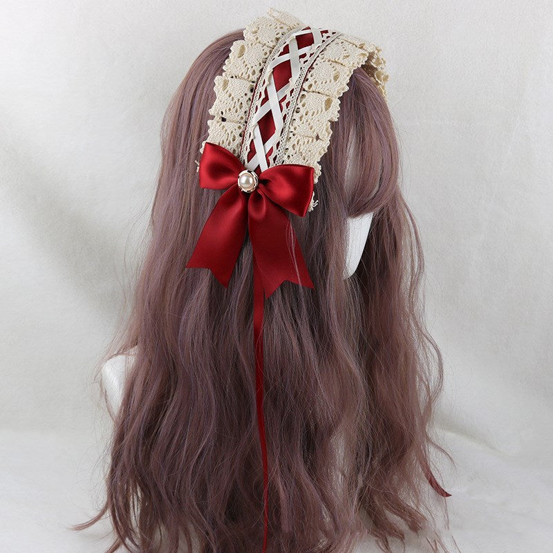 Japanese soft girl Lolita lace headdress