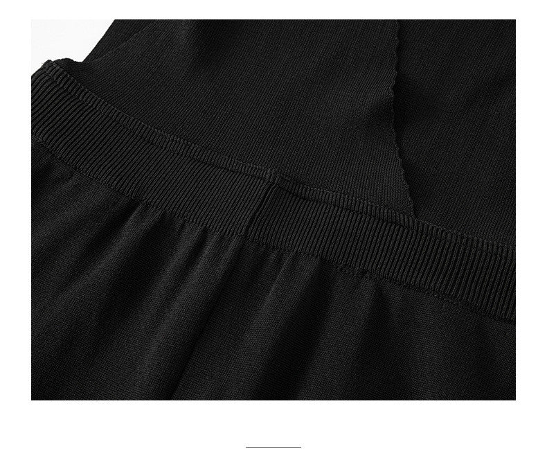 Sleeveless High Waist Strap Casual Knit Jumpsuit Autumn
