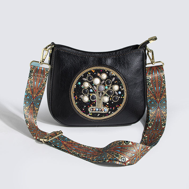 Perle Turkis Etnisk Stil Tote Spand Skulder Crossbody Taske