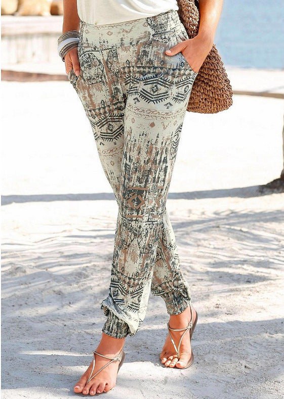 Women's printed casual pants