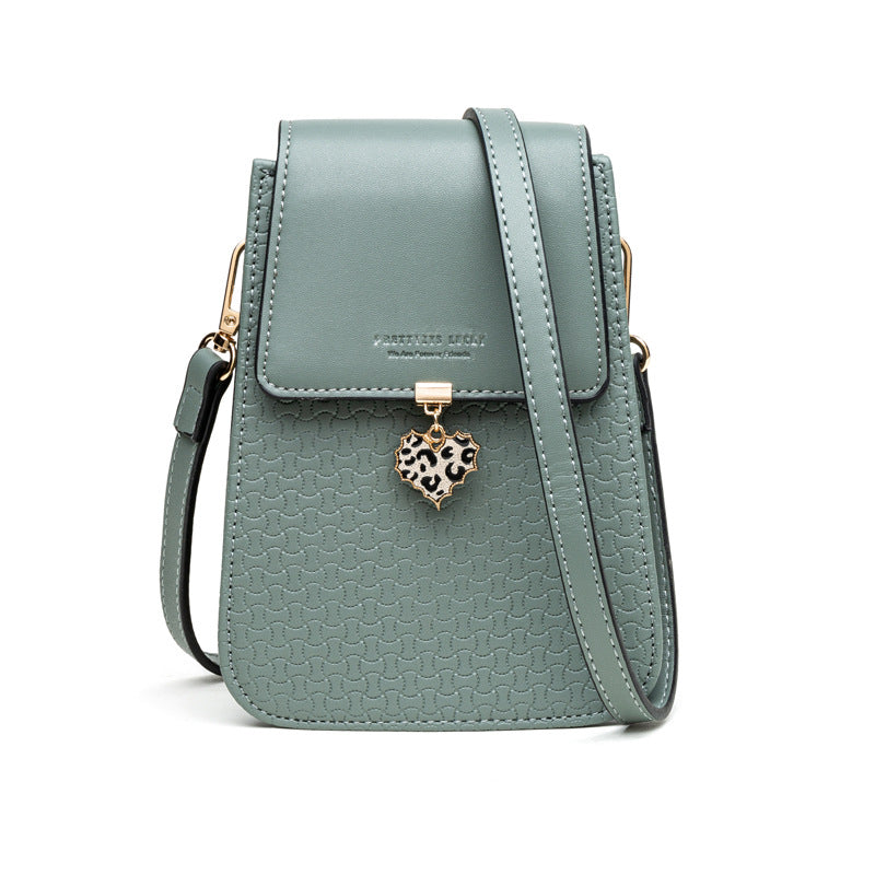 Diagonal cell phone bag