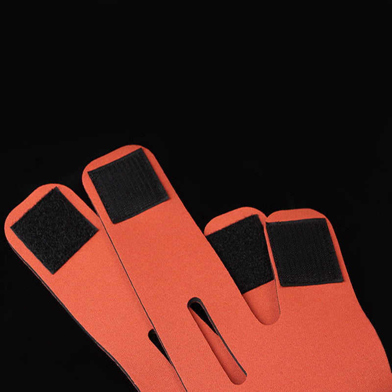 Tighten the chin and lift the buccal muscle bandage