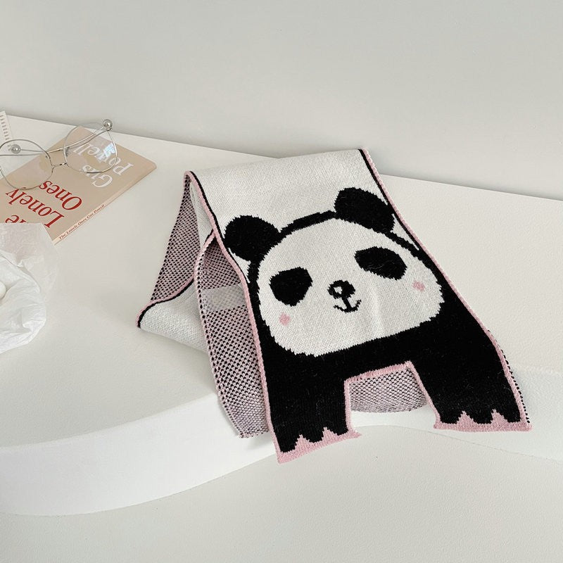 Cute Tiger Knitted Wool Shawl Students Warm-keeping Scarf