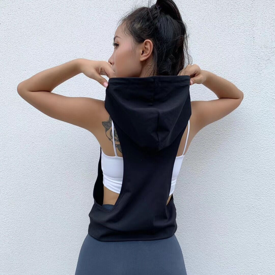 Sommer Hættetrøje til kvinder Løs Sweatshirt Sweater Hurtigtørrende Ærmeløs
