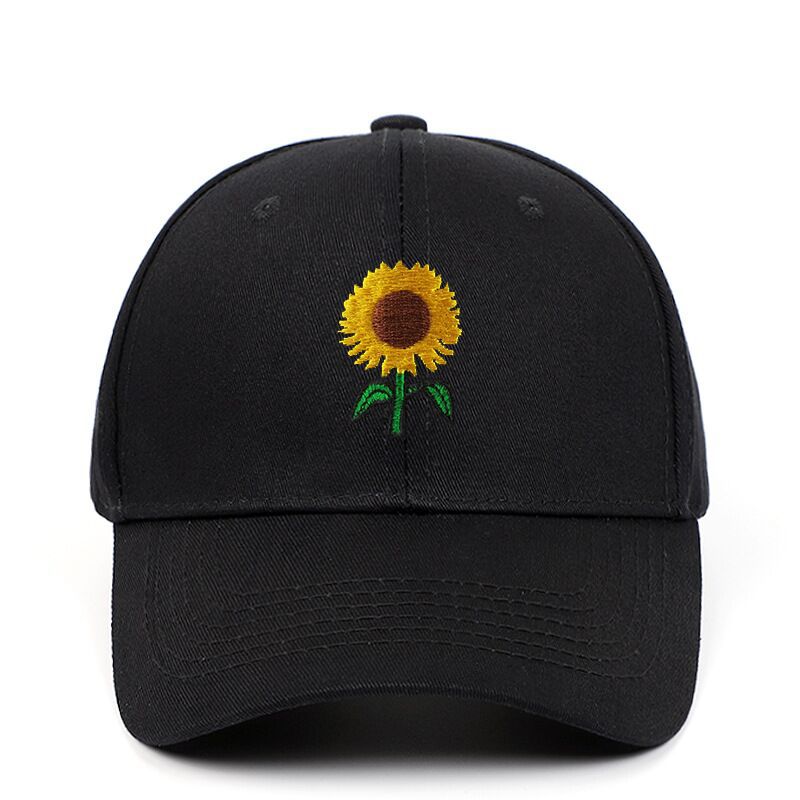 Sunflower Embroidered Baseball Casual Hat