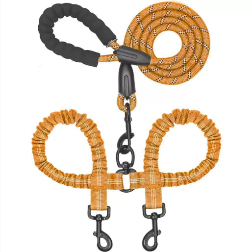 Explosion-proof Double-headed Pet Leash With Luminous
