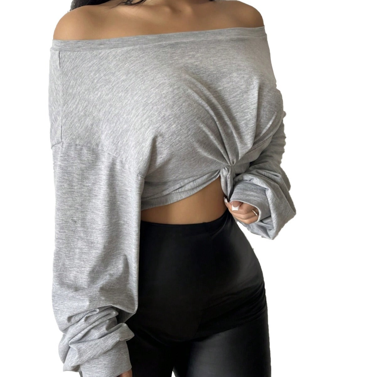 Sexet Pure Desire Style Crop TopNy One-shoulder