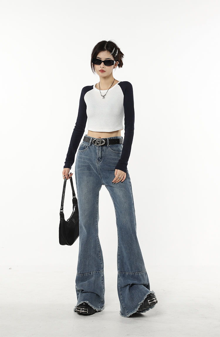 Women In Europe And America Who Design Niche Micro-flared Pants