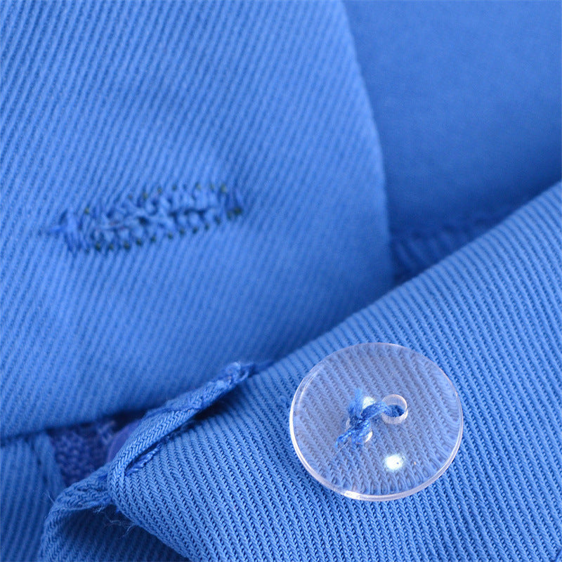 Split Klein Blue Street Wide Leg Pants