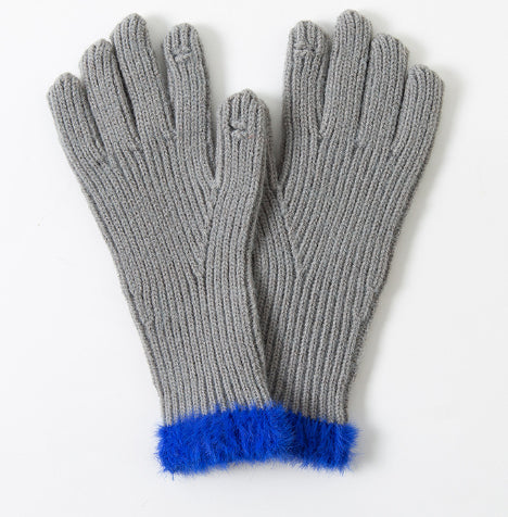 Touch Screen Finger Leakage Gloves Keep Warm Pure Color Finger