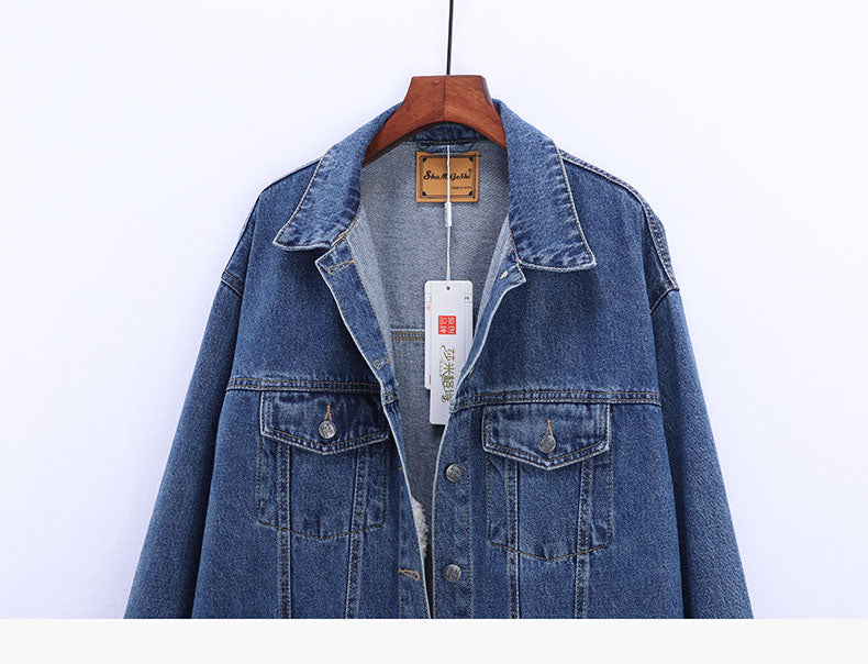 Couple Style Denim Coat Women Loose And Thin