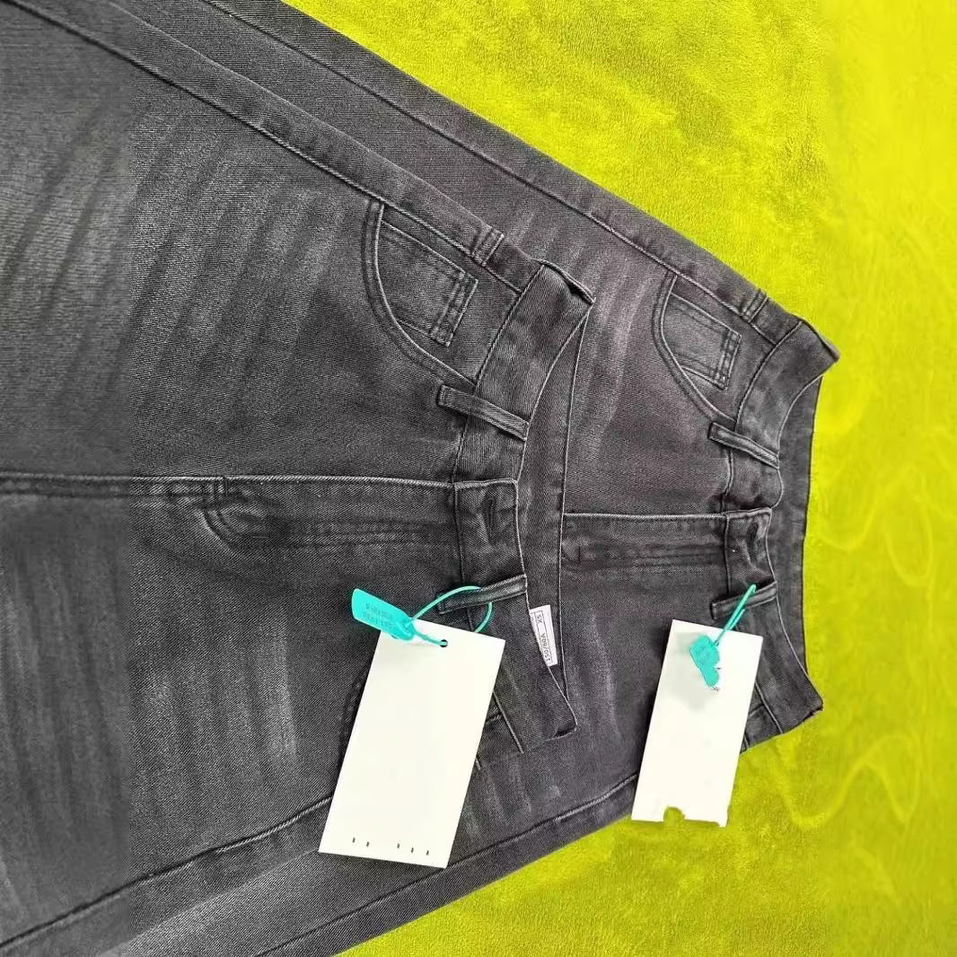 Washed Jeans Plus Size High Waist Loose Straight Wide Leg Pants