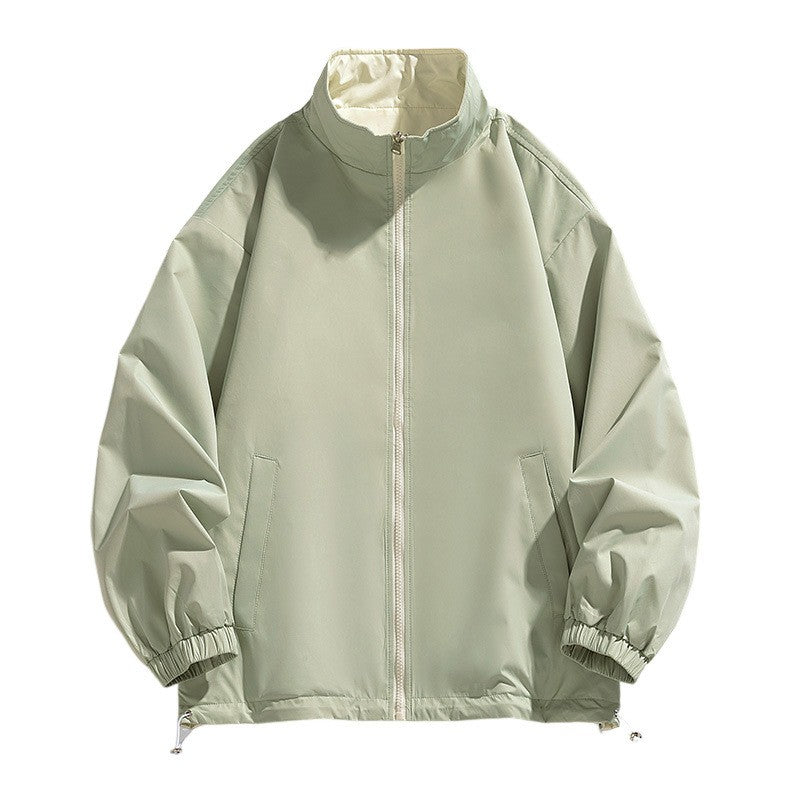 Reversible Coat Men's Loose Lapels Workwear Casual Jacket Sports Top