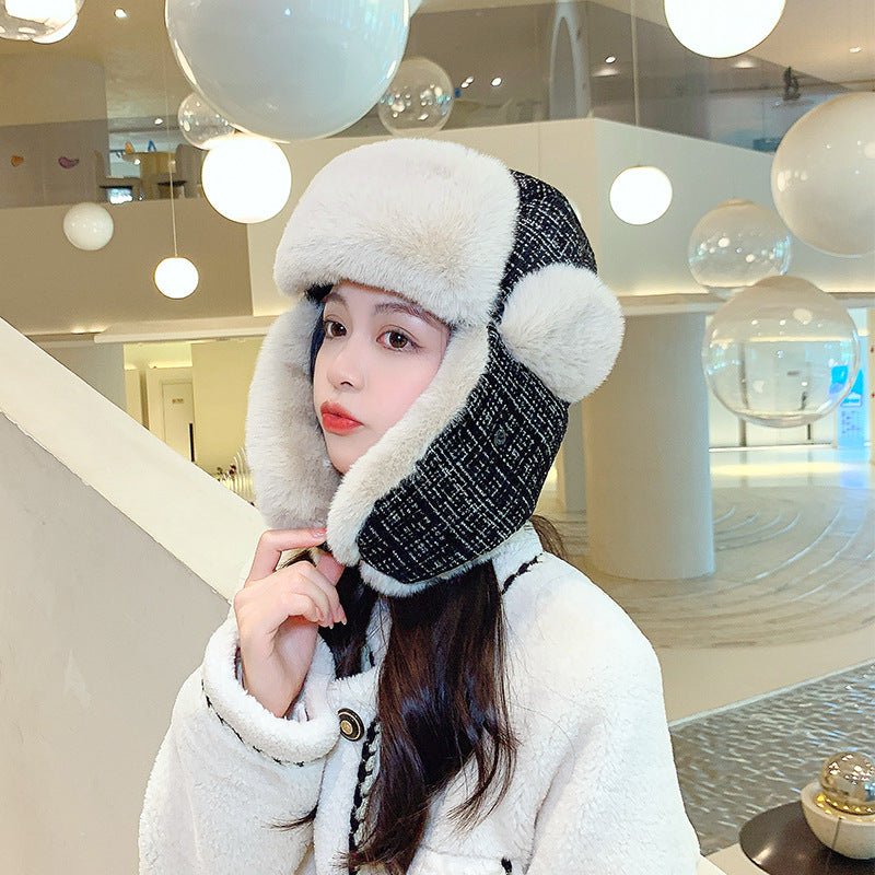 Winter Women's Ear Protection And Wind Protection Cold-proof Thermal Cotton Hat