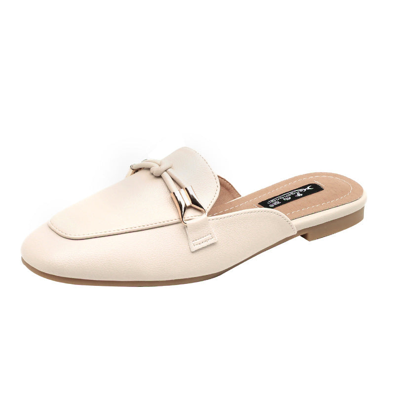 Closed Toe Women's Outer Wear Fashion Slippers Half Slippers