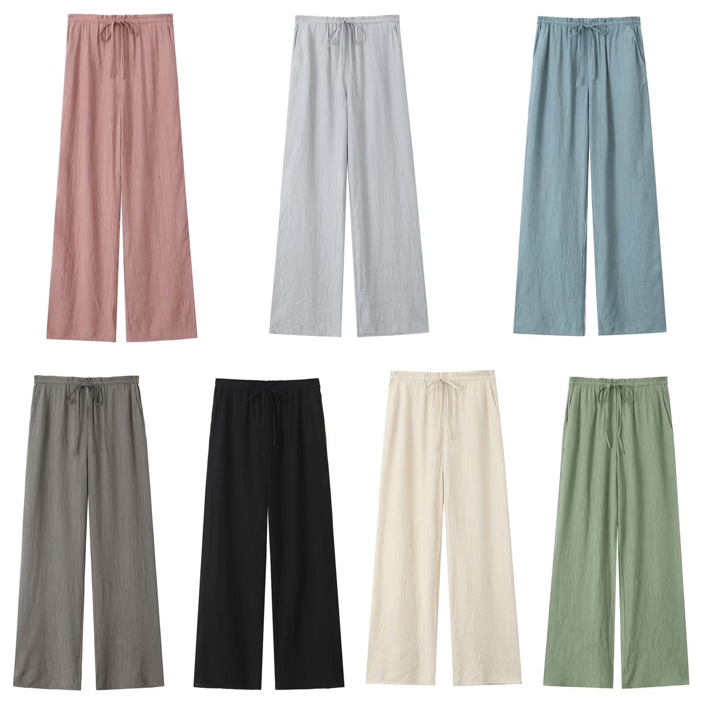 Fashionable Casual Four-color Straight All-matching Textured Pants