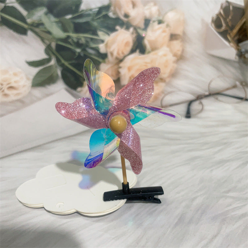 Colorful Windmill Barrettes Duckbill Clip Hairpin