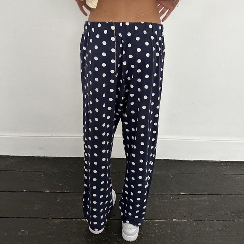 Daily Idle Style Draping Wide-leg Trousers