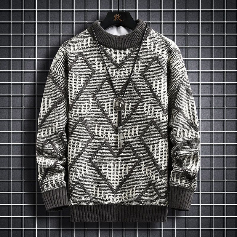 Men's Polyester Warm Sweater In Winter
