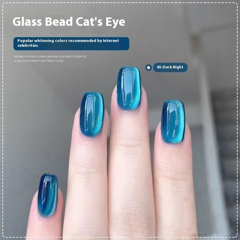 New Micro Glass Bead Crystal Cat's Eye Gel Nail Polish