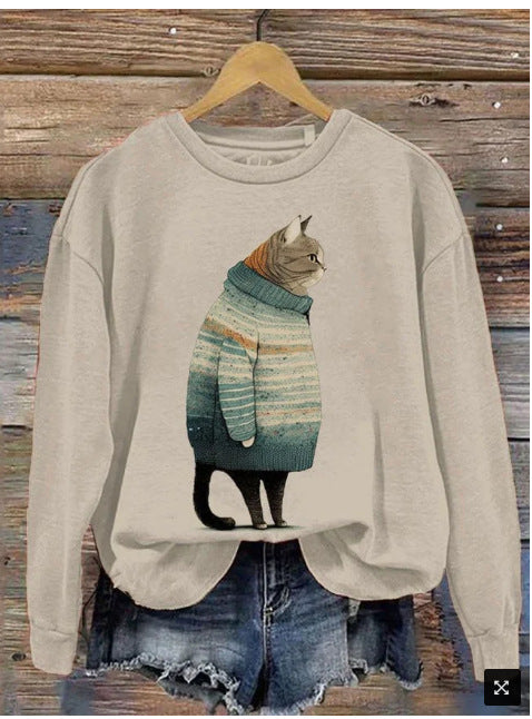 Women's Clothing Fashion Loose 3D Digital Printing Sweater