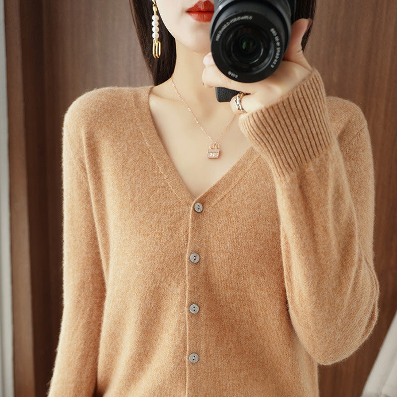Spring And Summer New V-neck Cardigan Loose Plus Size Women's Clothing