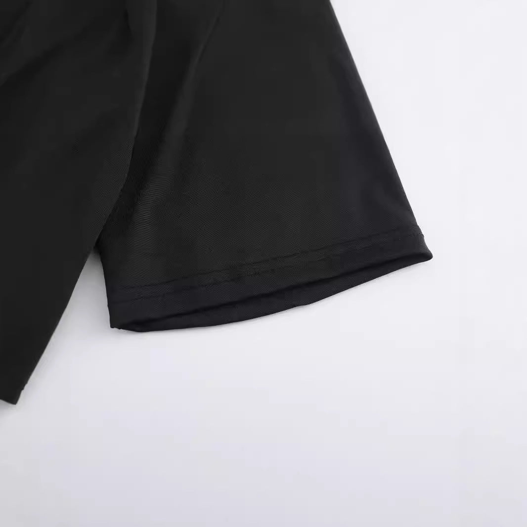 Womens Preppy-Style Bow-Knot Midriff-Baring T-Shirt Top