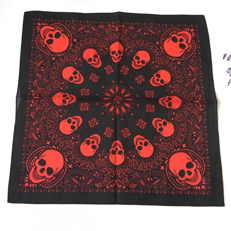cotton  Kerchief Skull Print Scarf