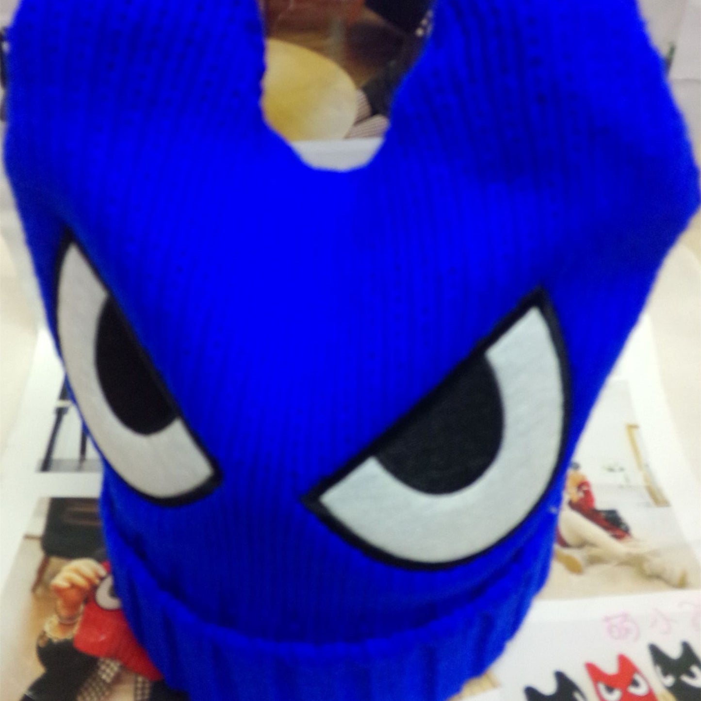 Women's Fashion Cute Devil Cow Horn Ears Knitted Wool Hat