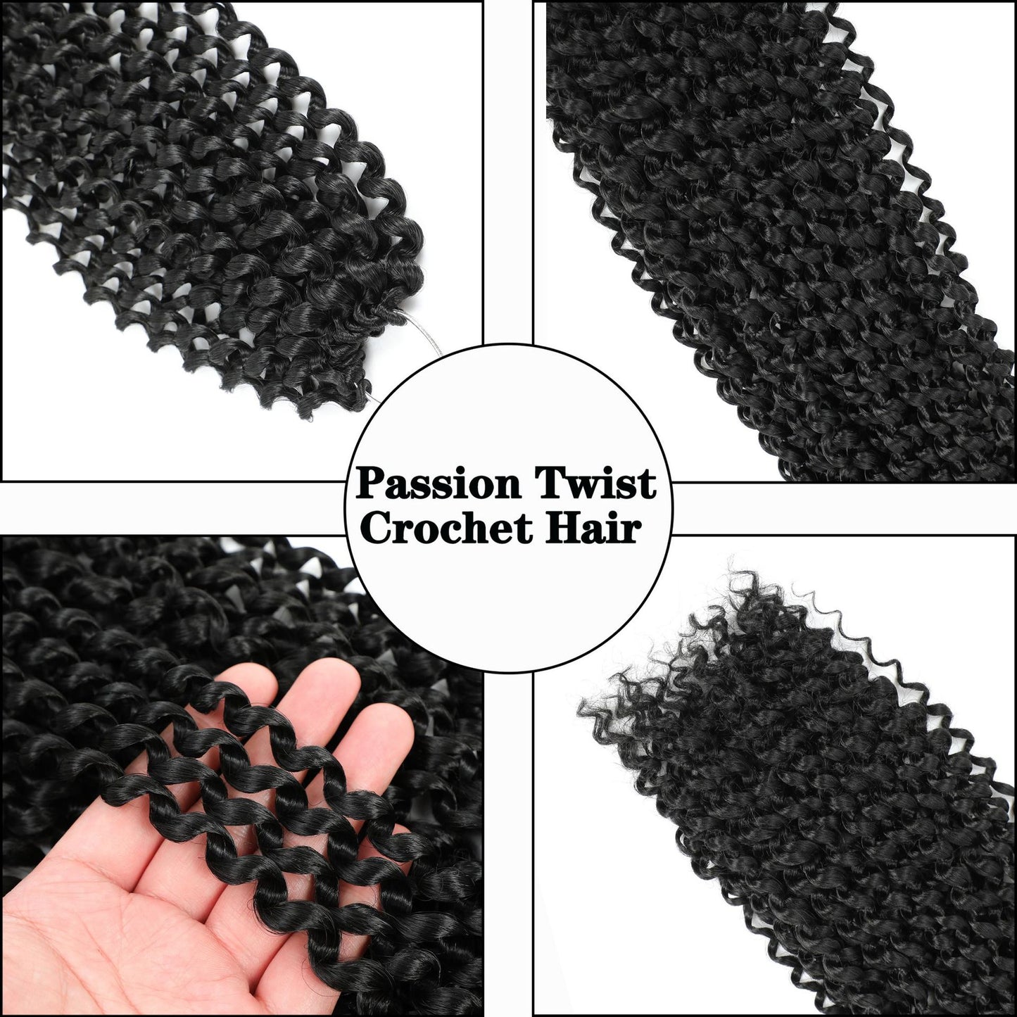 European And American Water Ripple Crochet Wig Braid Crochet Double Strand