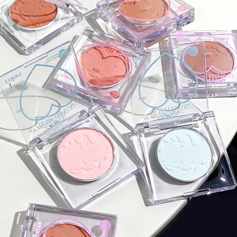 Cha Cha Peach Heart Monochrome Blush Low Saturation