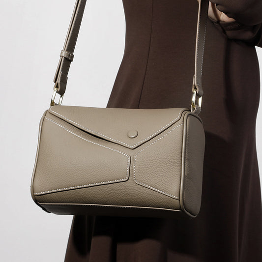 Genuine Leather Bag Women's First Layer Cowhide Soft Crossbody