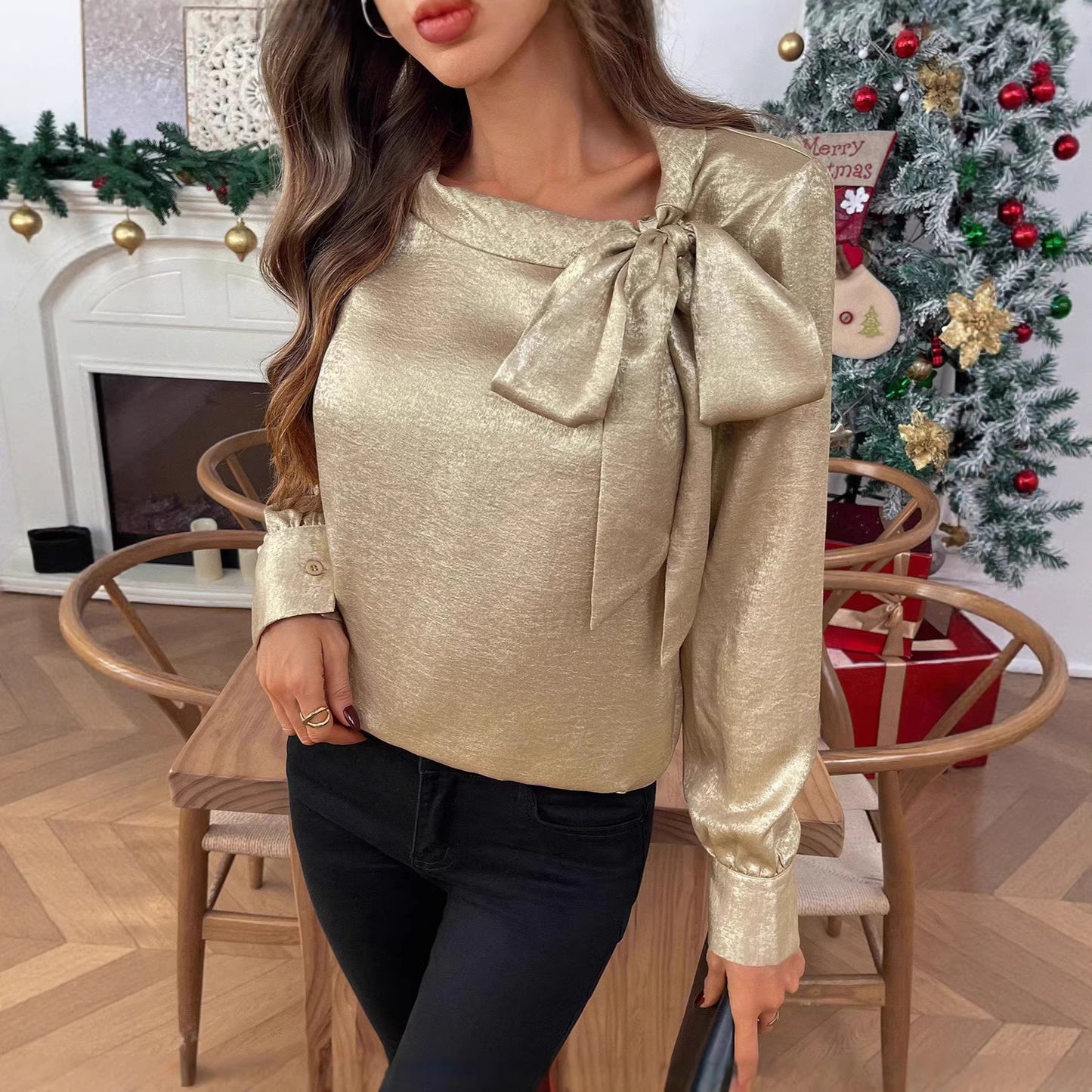 Stylish Minimalist Casual Womens Long Sleeve Top