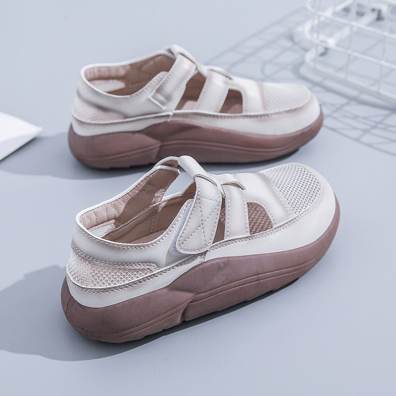 Women's Korean Style Mesh Breathable White Shoes