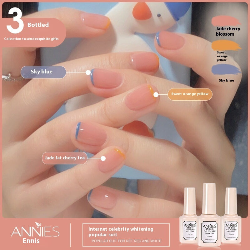 Women's Three-color New Ice Jelly Nude Color Gel Nail Polish Suit