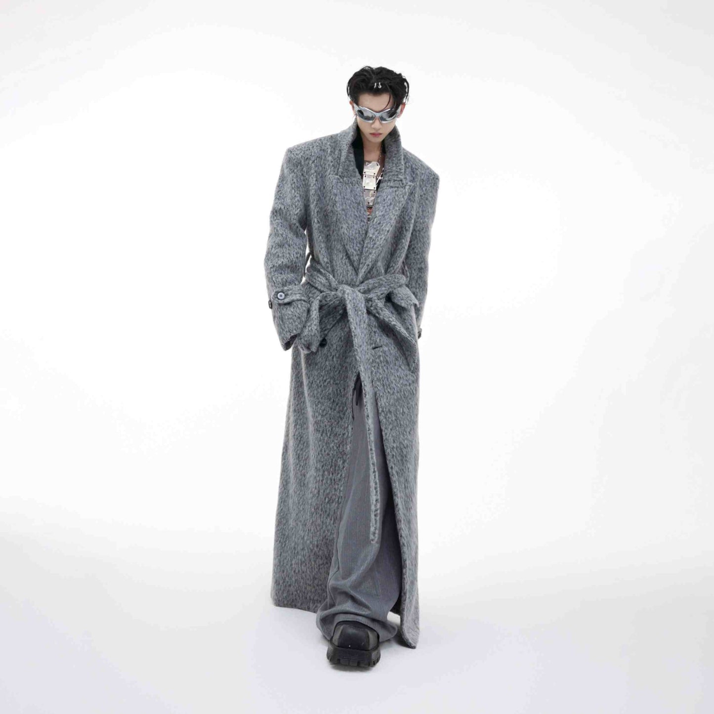 Loose Tied Waist-tight Long Trench Coat