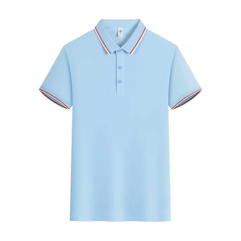 Summer Ice Silk Lapel Short Sleeve Polo Shirt