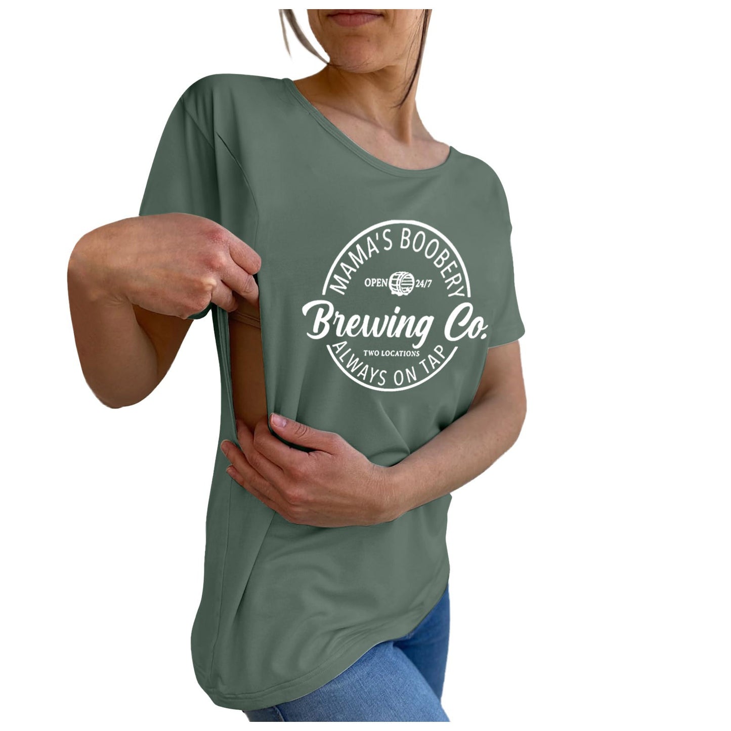 T-shirt til kvinder - kortærmet ventetoppen ammetøj
