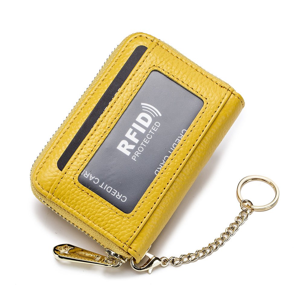Organ Zipper, Leather Bank Card Case, Key Case