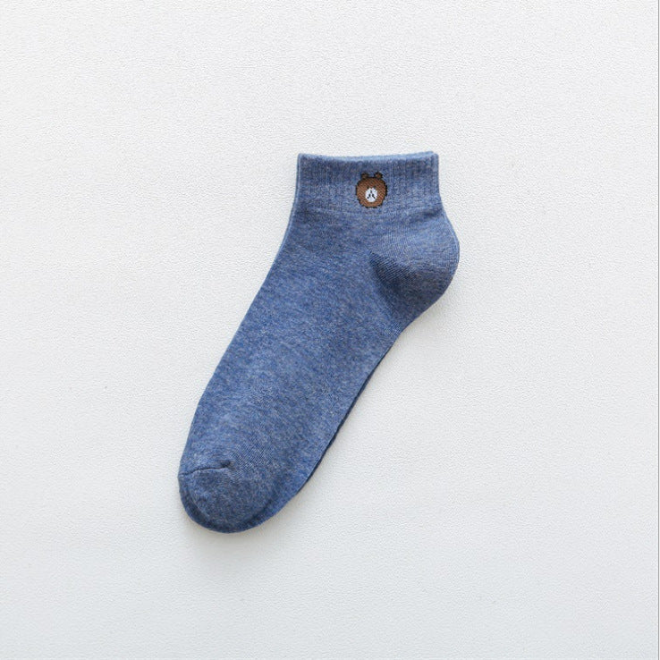 Women's Fashion Simple Cute Bear Socks