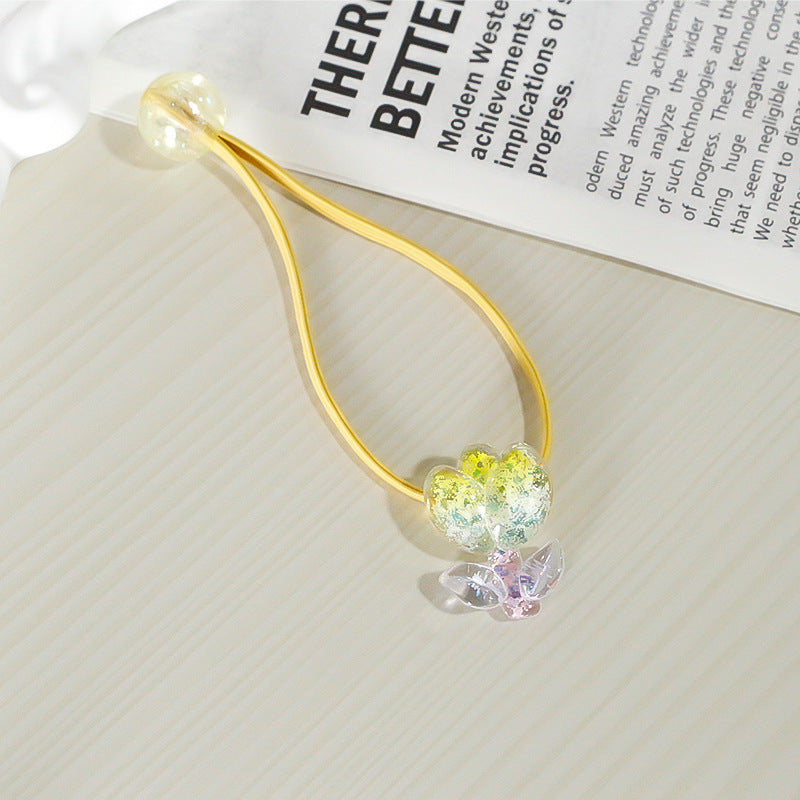 Tulip Rubber Band Hair Band Gradient Color High Elastic Headdress