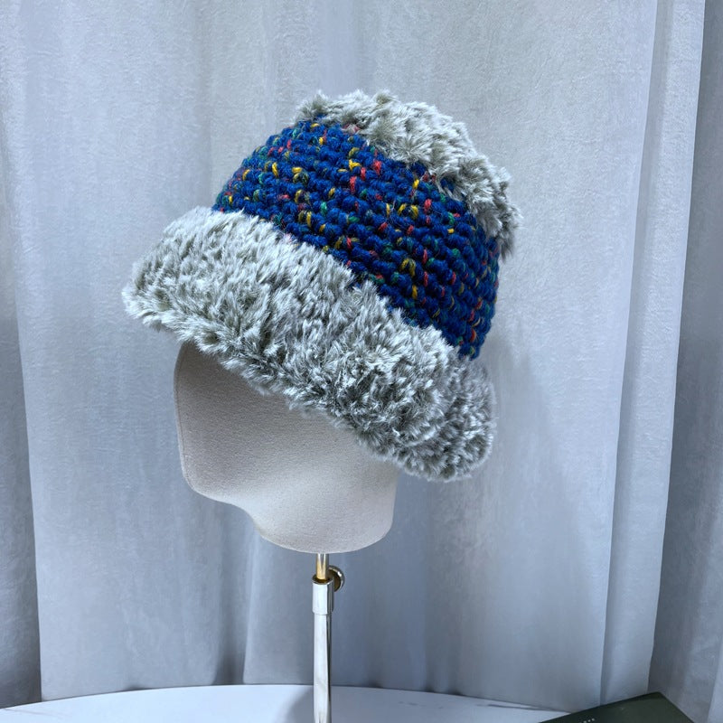 Korean Version Plush Japanese Knitting Wool Fisherman Hat