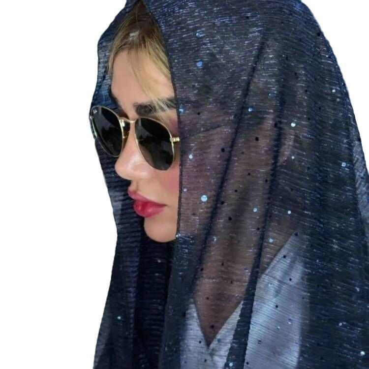 Closed-toe Sequined Shawl Scarf