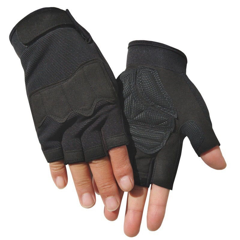 Men's And Women's Camouflage Outdoor Half-finger Gloves