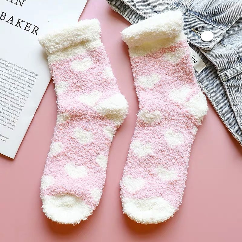 Plush sleeping socks