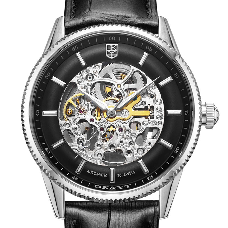 Fully hollow automatic mechanical watch waterproof luminous men's watch