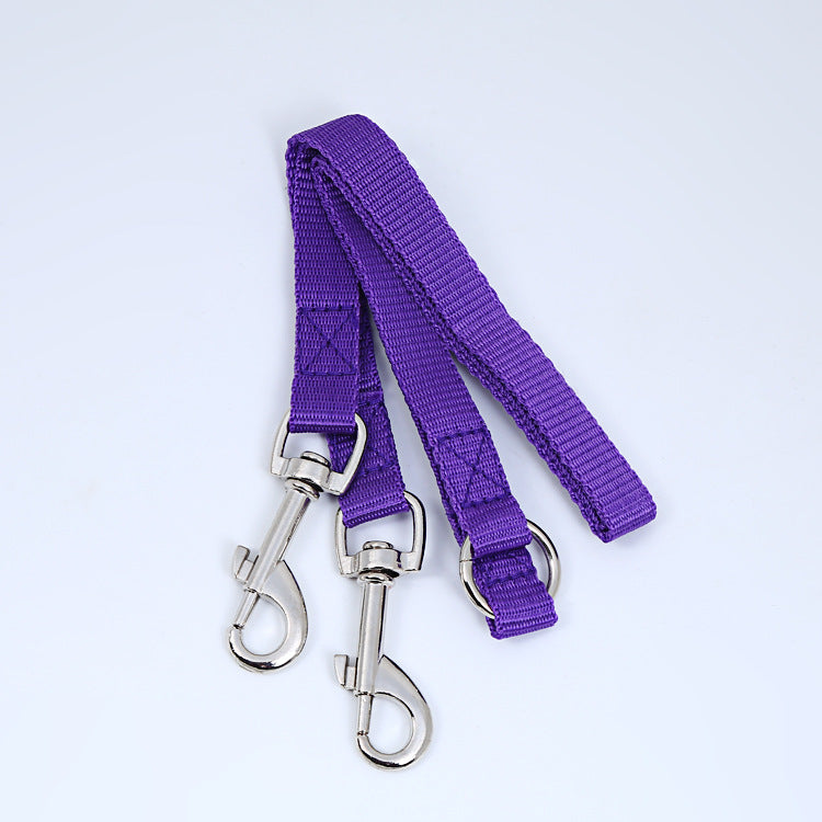 Pet Leash Multicolor Double Head One For Two